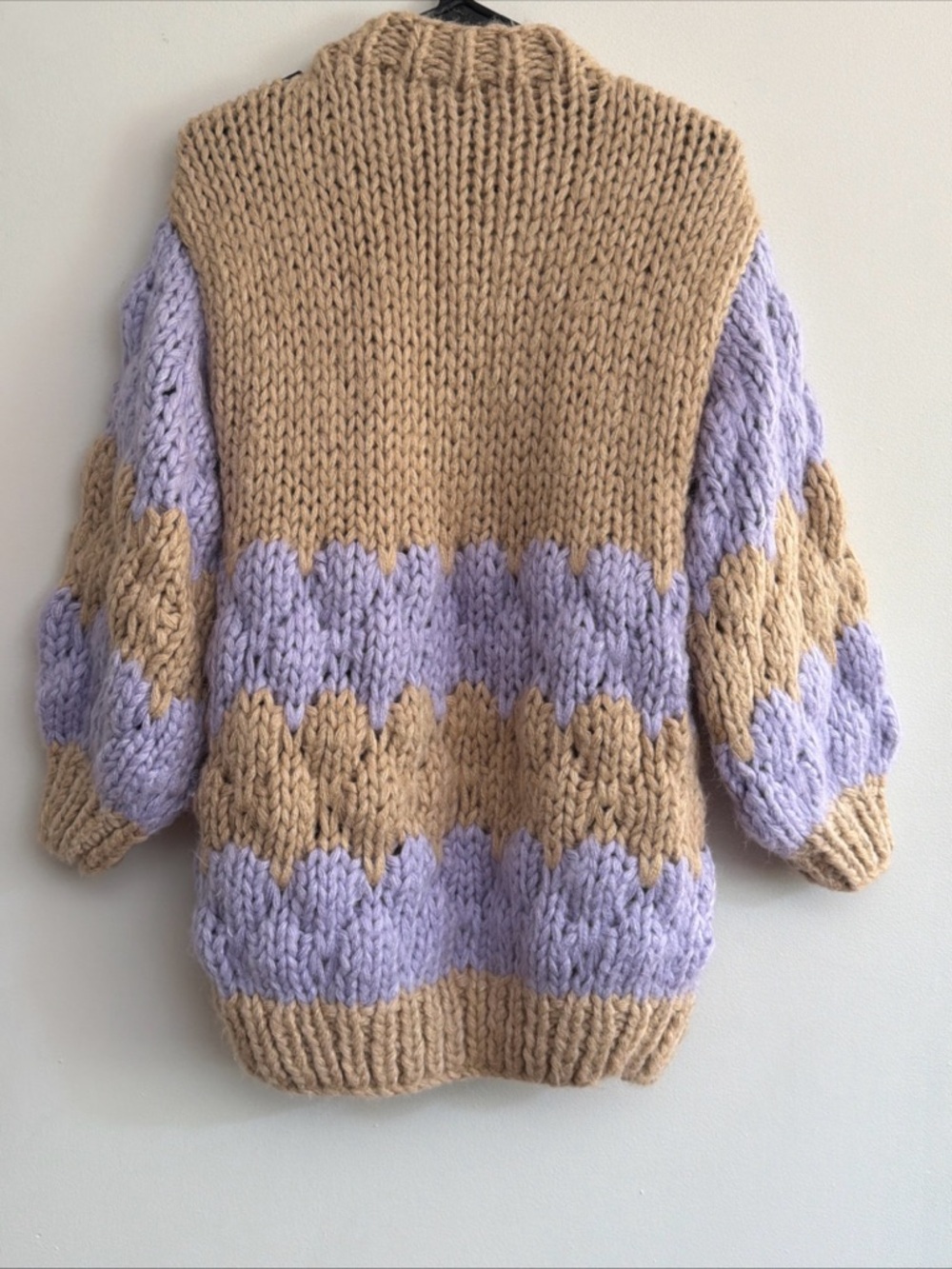 NWT Anthropologie X Free People M Cozy Clouds Chunky Open Knit Texture Cardigan - Picture 9 of 13
